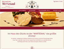 Tablet Screenshot of herzoglicher-wartesaal.de